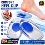 2 pc Heel Pain Relief Plantar fasciitis Cushion Gel Support Insoles Shoe Pad