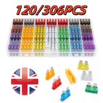 300pcs Standard Auto Car Blade Fuses Box Assorted Car Van Bike Fuse Set 2A-40A