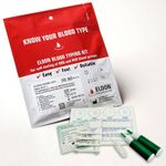 5 x Blood Type Test Kit Eldoncard Home A, B, O Rhesus D Groups Testing Pack