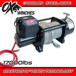 OX ELECTRIC WINCH 12V RECOVERY 4x4 17000lbs WIRELESS STEEL ROPE- STRONG AS AN OX
