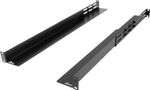 1U Rack Mount Rail,4-Post Fully Server Shelf Full Depth, Black