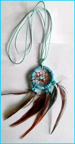 Turquoise  Dreamcatcher  Native  Indian  Necklace  !!     Brand    New  !!