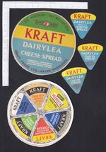 Vintage Kraft Dairylea Cheese Spread Labels & box tops 1950s Lot of 6