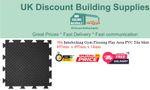 50x Interlocking Gym Flooring Play Area PVC Tile Mats 495mm  x 495mm x 14mm