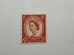 Queen Elizabeth II 2 1/2D 2.5D Postage Revenue Red