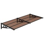 Door Canopy Front Door Porch Awning Canopy Awning Black Polycarbonate vidaXL