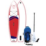SANDBANKS STYLE PADDLE BOARD ULTIMATE RED INFLATABLE SUP PACKAGE NEW