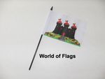CITY of EDINBURGH FLAG 6" x 4" SMALL HAND Scottish Scotland Crafts Table Desk