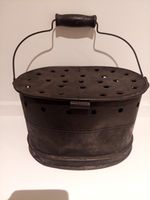 Foot Warmer For Carriages? Metal with Lid & Handle. Food Warmer? Bait Box?