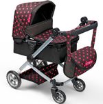 Molly Dolly 2 in 1 Dolls Pram - Pushchair Stroller With Adjustable Handle