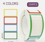 250 Multicolor 25mm x 50mm FREEZER ADHESIVE WRITE ON FOOD STICKY LABELS STICKERS