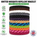 12 Pack Mosquito Repellent Bracelet, Leather Deet Adjustable-Free Bands 