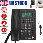 Loud Corded Telephone Desk Landline Phone Desktop House Phone for Seniors Caller