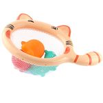Reusable Kids Fishing Net Bath Toys Assorted Colors Plastic Water Play