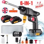 2 Battery Portable Cordless Car High Pressure Washer Jet Water Wash Cleaner Gun