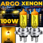 H7 Yellow Xenon Headlight Bulbs 100w Optics Halogen Head Lamps Super Bulb 12v