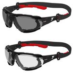 Traega Safety Glasses Seto F+ Elite Premium + Foam & Strap Anti-Fog Anti-Scratch
