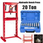 20 Ton Workshop Press Machine Hydraulic Bench &10 Wheel Bearing Bushing Seal Kit