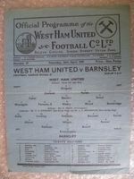 1947 West Ham United v Barnsley - 26th April WW2 time Programme Rare