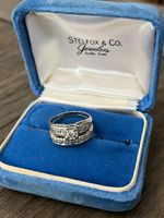 1960s 14k White Gold Diamond Wedding Band Set-Size 6.5, 3.9 Grams, .33 TCW