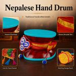 Nepalese Hand Drum Goat Skin Tibetan Dharma Drums Clear Sound Square Hand Drum