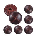5Pcs Genuine Leather Buttons Replacement Buttons for Clothing Sewing Supplies