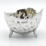 Victorian Solid Silver Sugar Bowl Strawberry Christopher Dresser Hukin & Heath