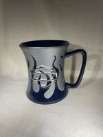Harley Davidson Navy Blue & Silver Flame Coffee Tea Mug Cup - Official Licensed