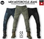 Mens Motorcycle Jeans Motorbike Pant Denim Trousers Protective Lining CE Armors