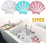 12 x Anti Slip Stickers Bathtub Pads Shell Bathroom Tape Grip Non Shower Floor