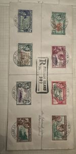 Pitcairn Islands Registered Cover – 1951 – Full Set – Postal History