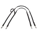 Elico Nylon Grass Reins with Poll Strap - Black