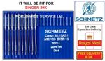 SINGER NEEDLES FOR INDUSTRIAL SEWING MACHINE  29K DLX4 332LL 29X4 TW SIZE 120/19