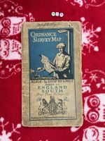 RARE VINTAGE, map Cloth , Cycling , Motoring , South England