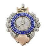 Sterling Silver & Gold Midland Counties Cross Country Fob Medal Vintage Chester