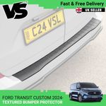 FORD TRANSIT CUSTOM 2024 REAR BUMPER PROTECTOR TOUGH ABS RIDGED TEXTURED BLACK