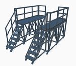 BULKSCENE - UNPAINTED MODEL ACCESS STEPS LEFT & RIGHT - OO GAUGE 1/76 - NEW
