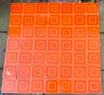 50 vintage tiles H Johnson Cristal 60s 70s orange cocktail bar man cave kitchen