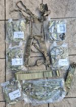 Genuine British Army Webbing Set MTP Pouches, Yoke, Hip Pad, Frog NEW