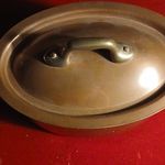 Mauviel Villedieu Copper Oval Casserole Pot w/ Lid Double Handles 20cm 0.5L