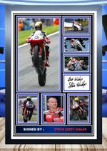 (454) steve hislop isle of man tt signed unframed/framed photograph (reprint) @@