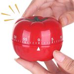 60 Minute Kitchen Timer Loud Alarm Cooking Reminder Tomato Shape Visual