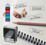 Personalised Name Phrase Rubber Stamp, School Teacher praise, Book lover gift