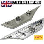 2PCS For Honda Civic 2016-2021 Clear Side Marker Lamp Turn Signal Light Housing