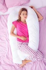 Imperfect 9ft U Shaped Support Pillow with Case Pregnancy Factory Seconds