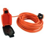 Christmas Outdoor Extension Lead Waterproof Garden Cable Socket 1 Gang 5 - 20m