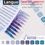 LANGUO 240/9 Colors Acrylic Marker Brush Pen for Manga Graffiti Art Crafts