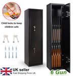 Luxury 6 Gun Cabinet Lockable Safe Rifle Firearm Steel BS7558/92 Police Approved