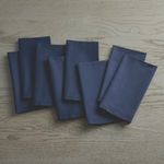 NAVY COLOR Cotton Rich Table Napkins Size 45X45CM, Pack of 6, Hemmed