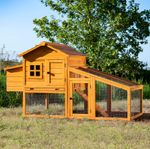 CHICKEN COOP & RUN HEN HOUSE POULTRY ARK HOME NEST BOX COUP COOPS RABBIT HUTCH 